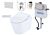 TOTO WASHLET® RW Auto Flush — White Trim Complete Set (RP + WH183ETNF + HM184 + TCA564)